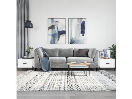 vidaXL Konferenčné stolíky 2 ks biele 50x50x40 cm kompozitné drevo