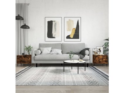vidaXL Konferenčné stolíky 2 ks dymový dub 50x50x40cm kompozitné drevo