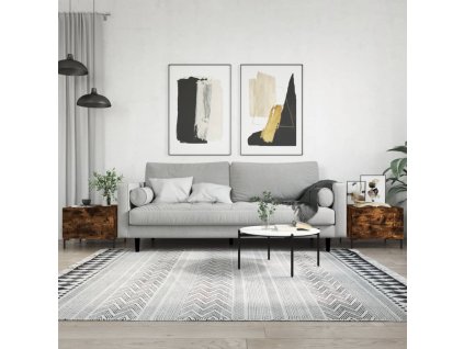 vidaXL Konferenčné stolíky 2 ks dymový dub 50x50x40cm kompozitné drevo