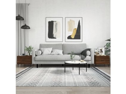 vidaXL Konferenčné stolíky 2 ks hnedý dub 50x50x40 cm kompozitné drevo