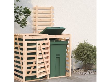 vidaXL Predĺženie ma úložný box pre odpadkový kôš masívna borovica