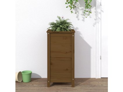 vidaXL Záhradný kvetináč medovohnedý 40x40x78 cm borovicový masív