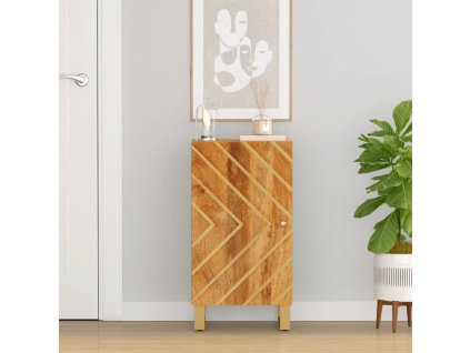 vidaXL Bočná skrinka hnedo-čierna 40x33,5x75 cm masívne mango