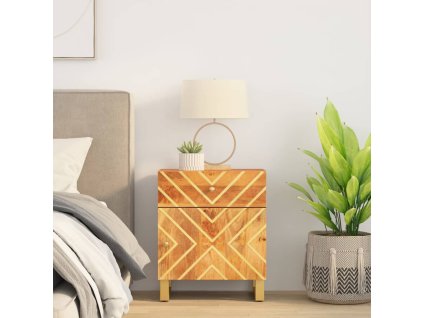 vidaXL Nočný stolík hnedo-čierny 50x33x60 cm masívne mango