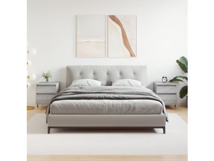 vidaXL Nočné stolíky 2 ks sivý dub sonoma 40x35x50 cm kompozitné drevo