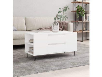 vidaXL Konferenčný stolík biely 102x44,5x50 cm kompozitné drevo