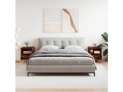 vidaXL Nočné stolíky 2 ks dymový dub 40x35x50 cm kompozitné drevo