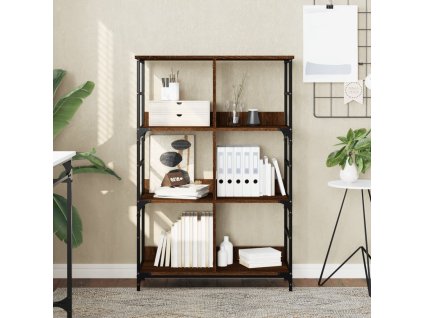 vidaXL Knižnica hnedý dub 78,5x33x117,5 cm kompozitné drevo