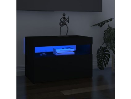 vidaXL TV skrinky s LED svetlami 2 ks čierne 60x35x40 cm