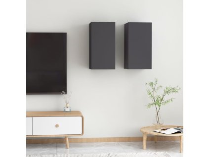 vidaXL TV skrinky 2 ks, sivé 30,5x30x60 cm, kompozitné drevo
