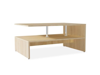 vidaXL Konferenčný stolík, drevotrieska, 90x59x42 cm, dubová farba