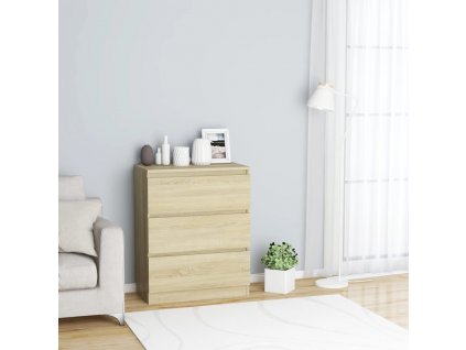 vidaXL Komoda, dub sonoma 60x35x76 cm, kompozitné drevo