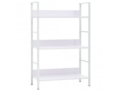 vidaXL Knižnica s 3 policami biela 60x27,6x90,5 cm drevotrieska