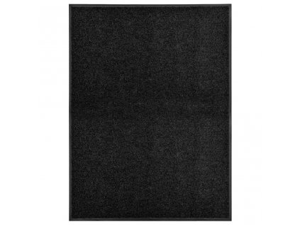 vidaXL Rohožka, prateľná, čierna 90x120 cm