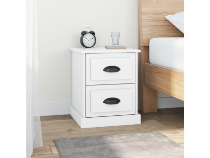 vidaXL Nočné stolíky 2 ks biele 39x39x47,5 cm spracované drevo