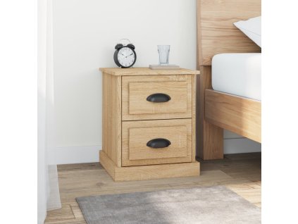 vidaXL Nočné stolíky 2 ks dub sonoma 39x39x47,5 cm spracované drevo