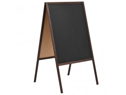 vidaXL Obojstranná voľne stojaca tabuľa z cédrového dreva 60x80 cm