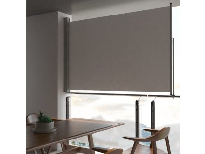 Bočná zaťahovacia markíza na terasu/balkón 160x300 cm, sivá