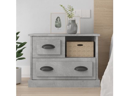 vidaXL Nočný stolík betónovo-sivý 60x39x45 cm