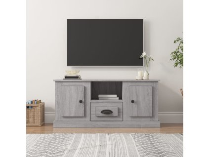vidaXL TV skrinka sivý dub sonoma 100x35,5x45 cm kompozitné drevo