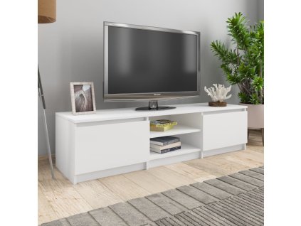 vidaXL TV skrinka, biela 140x40x35,5 cm, drevotrieska