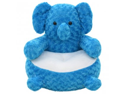vidaXL Hračka plyšový slon modrý