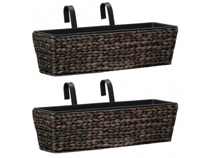 vidaXL Záhradné kvetináče 2 ks, vodný hyacint, hnedé