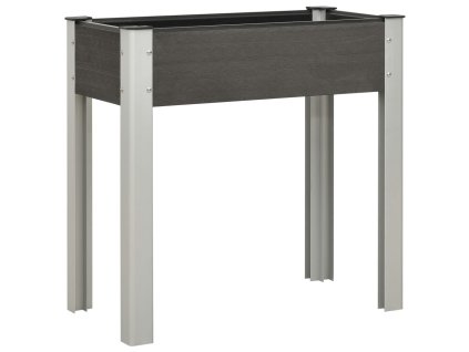 vidaXL Vyvýšený záhradný záhon 75x40x75 cm, WPC, sivý