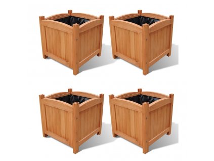 vidaXL Vyvýšené záhony 4 ks 30x30x30 cm