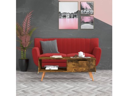 vidaXL Konferenčný stolík údený dub 100x49,5x43 cm drevotrieska