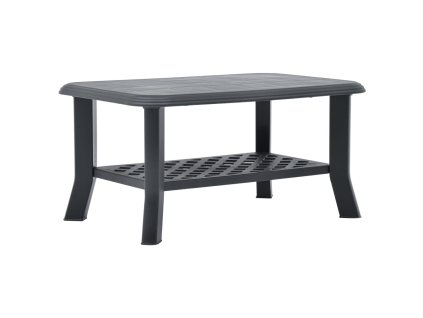 vidaXL Konferenčný stolík, antracitový 90x60x46 cm, plast