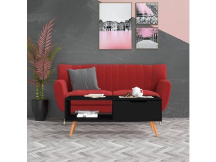 vidaXL Konferenčný stolík čierny 100x49,5x43 cm drevotrieska