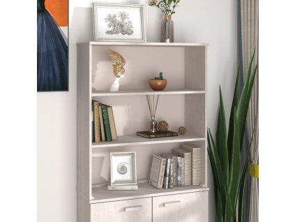 vidaXL Nadstavec na komodu HAMAR, biely 85x35x100 cm, borovica