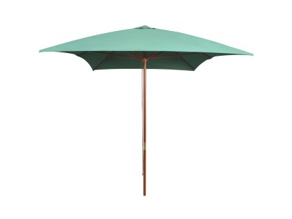 vidaXL Slnečník, drevená konštrucia, 200x300 cm, zelený