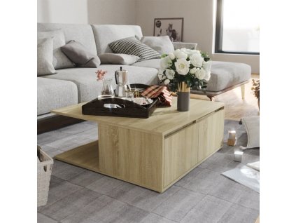 vidaXL Konferenčný stolík dub sonoma 80x80x31 cm drevotrieska