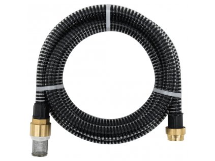 vidaXL Odsávacia hadica s mosadznými spojkami, čierna 1,1" 10 m, PVC