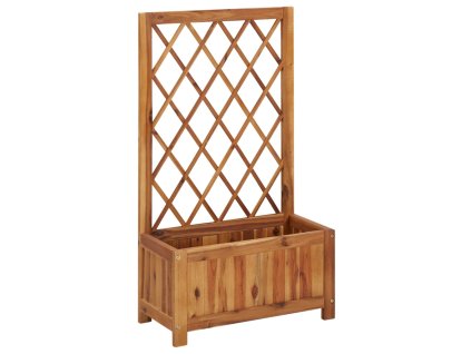 vidaXL Vyvýšený záhradný záhon s mriežkou akáciový masív