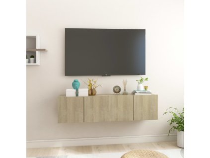 vidaXL Závesné TV skrinky 2 ks dub sonoma 60x30x30 cm
