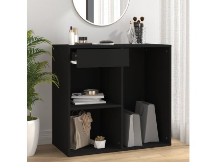 vidaXL Kozmetická skrinka čierna 80x40x75 cm kompozitné drevo
