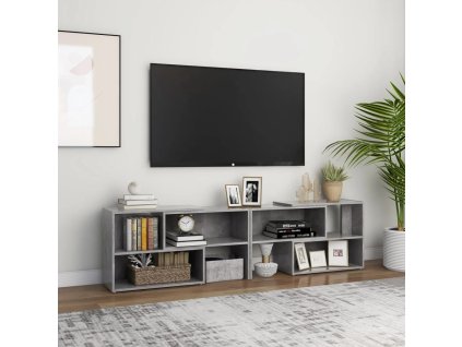 vidaXL TV skrinka betónová sivá 149x30x52 cm drevotrieska