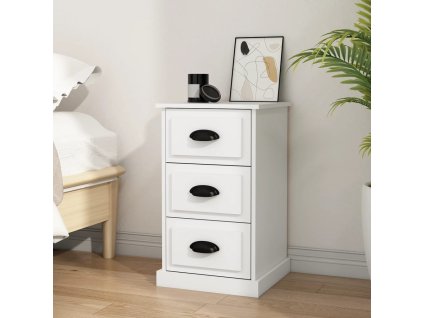 vidaXL Nočný stolík biely 39x39x67 cm kompozitné drevo