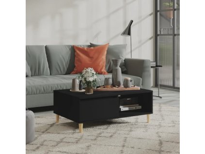 vidaXL Konferenčný stolík čierny 90x60x35 cm drevotrieska