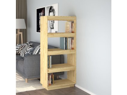 vidaXL Knižnica/deliaca stena 60x35x135 cm masívna borovica