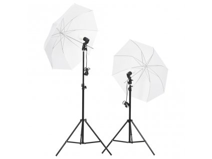 vidaXL Súprava štúdiového osvetlenia so statívmi a dáždnikmi
