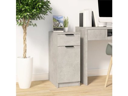 vidaXL Kancelárska skrinka betónovosivá 33,5x50x75 cm spracované drevo