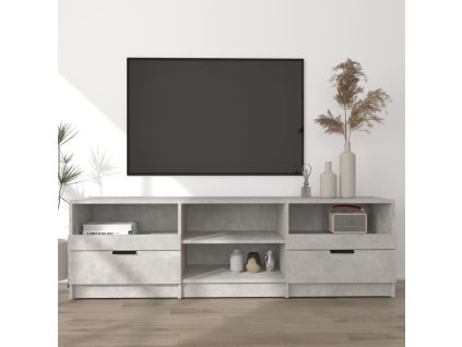 vidaXL TV stolík betónový sivý 150x33,5x45 cm spracované drevo
