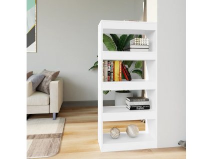 vidaXL Skriňa na knihy/priehradka biela 60x30x135 cm spracované drevo