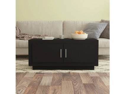 vidaXL Konferenčný stolík čierny 102x50x45 cm spracované drevo