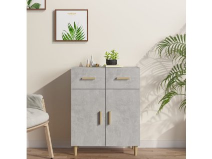 vidaXL Komoda betónovo sivá 69,5x34x89 cm spracované drevo