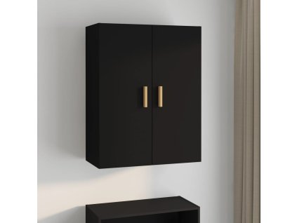 vidaXL Závesná nástenná skrinka čierna 69,5x34x90 cm